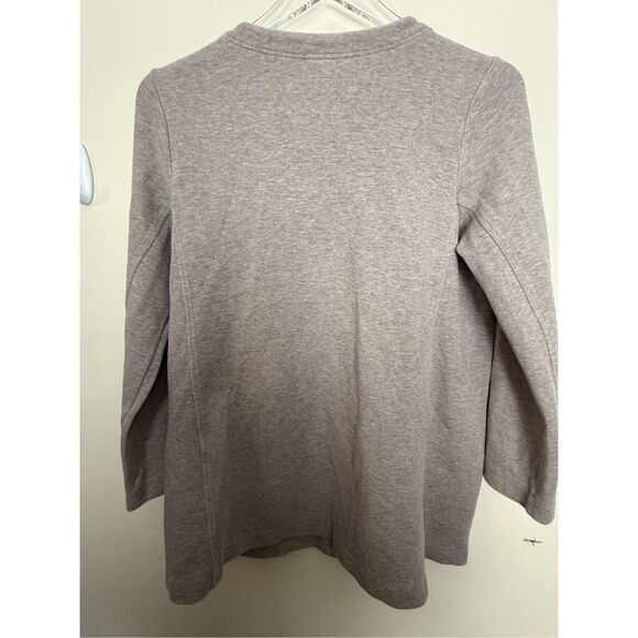 Pure J Jill Soft Cocoa Snap Button Front Knit Heavy Cardigan Coatigan Jacket Sma - Picture 3 of 4